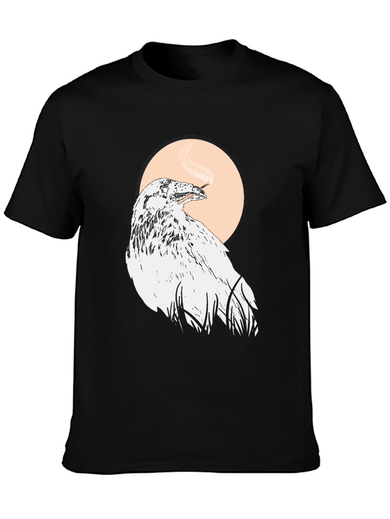 Raven Smoking T-Shirt - Unique Graphic Tee