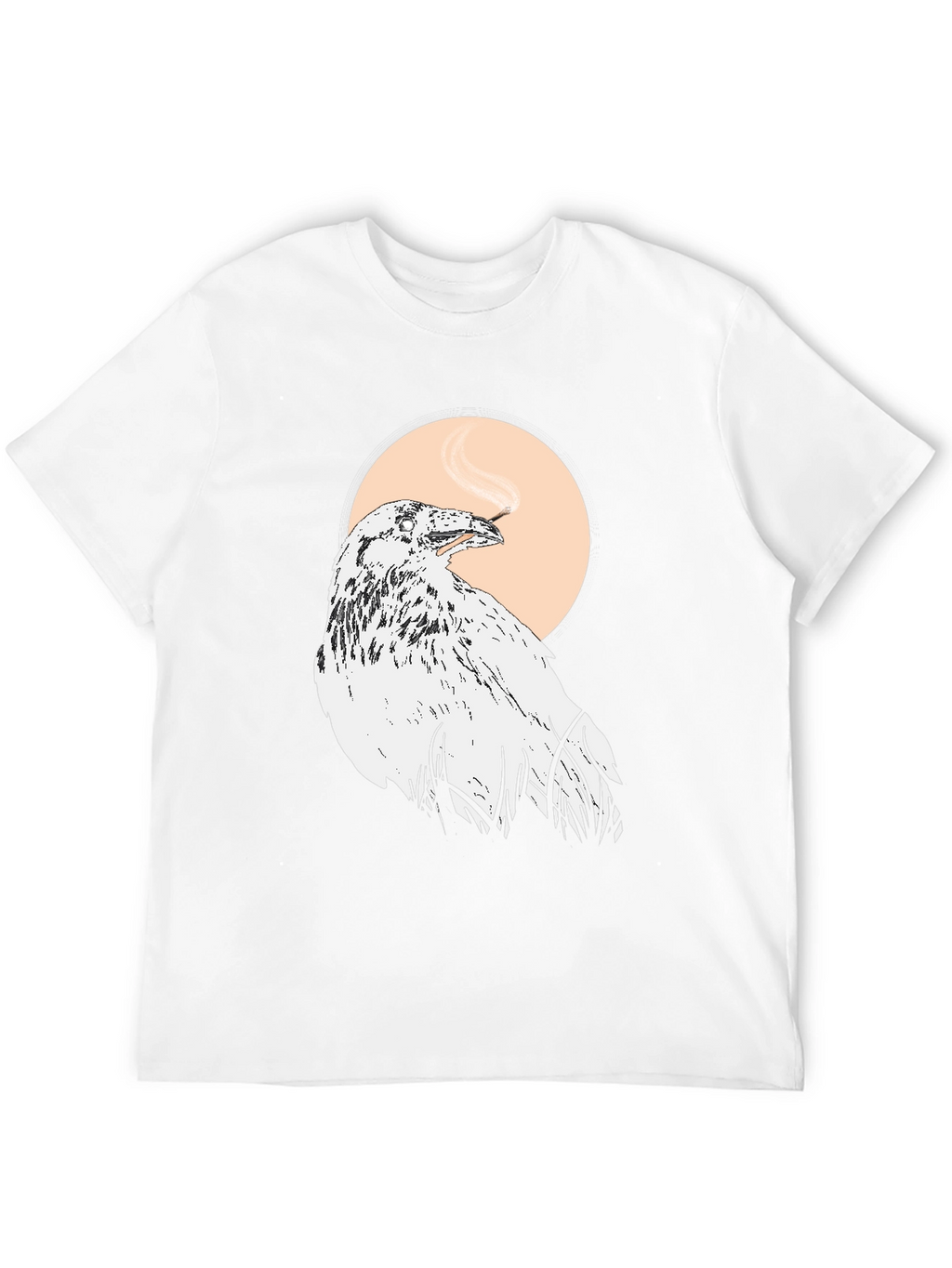 Raven Smoking T-Shirt - Unique Graphic Tee