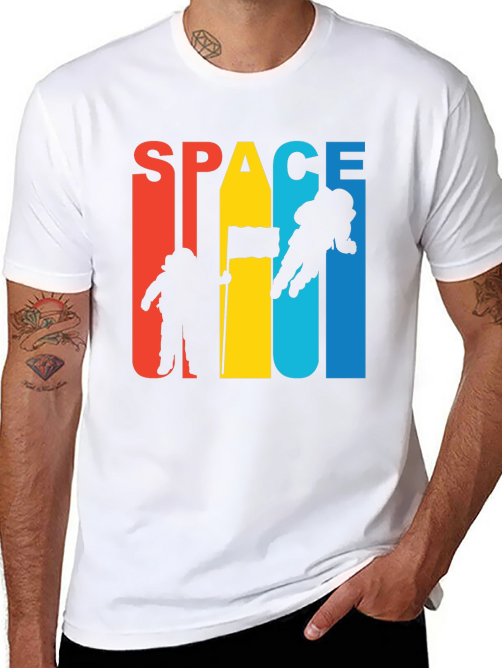 Space T-Shirt Retro Astronaut Design