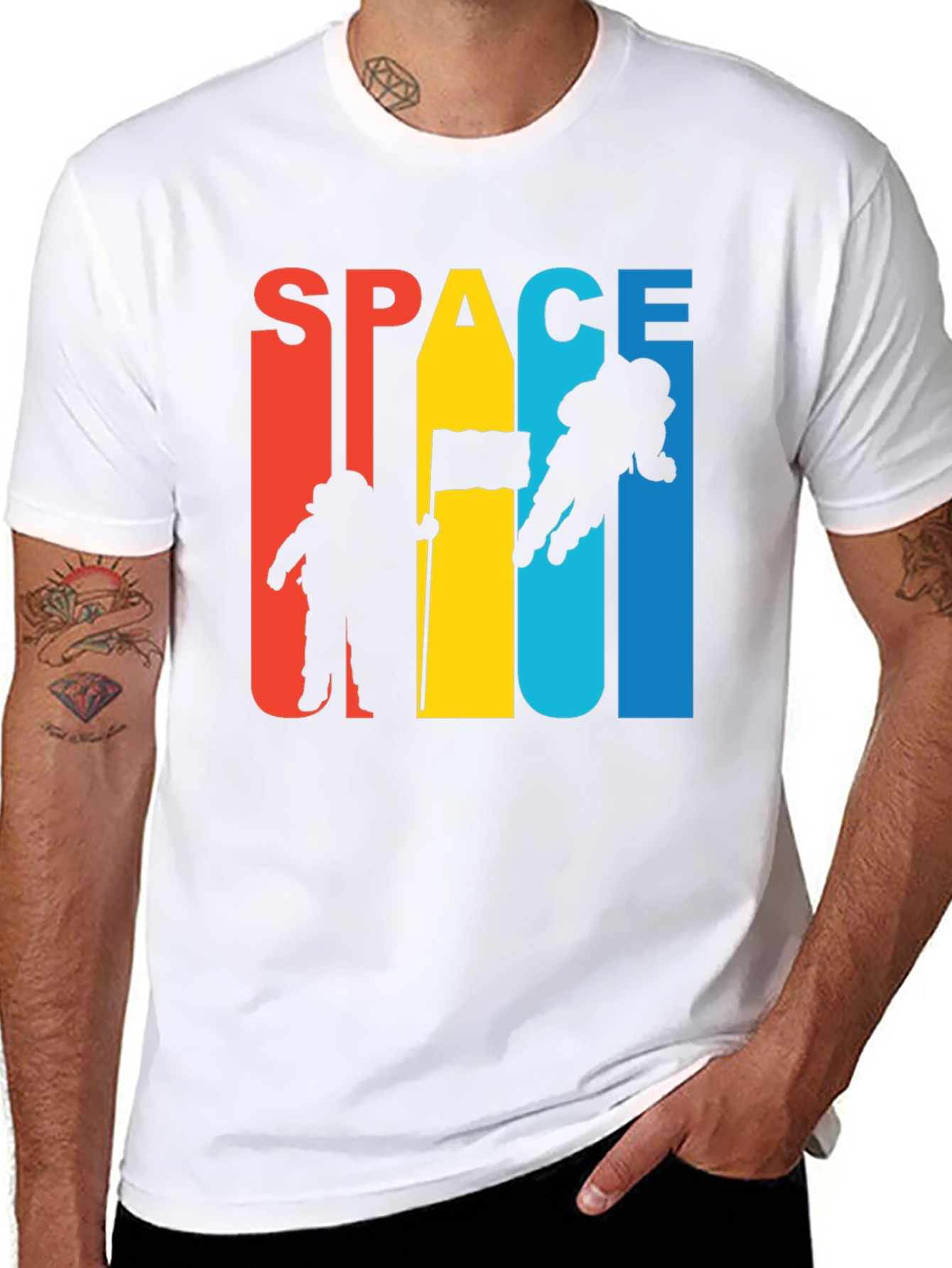 Space T-Shirt Retro Astronaut Design