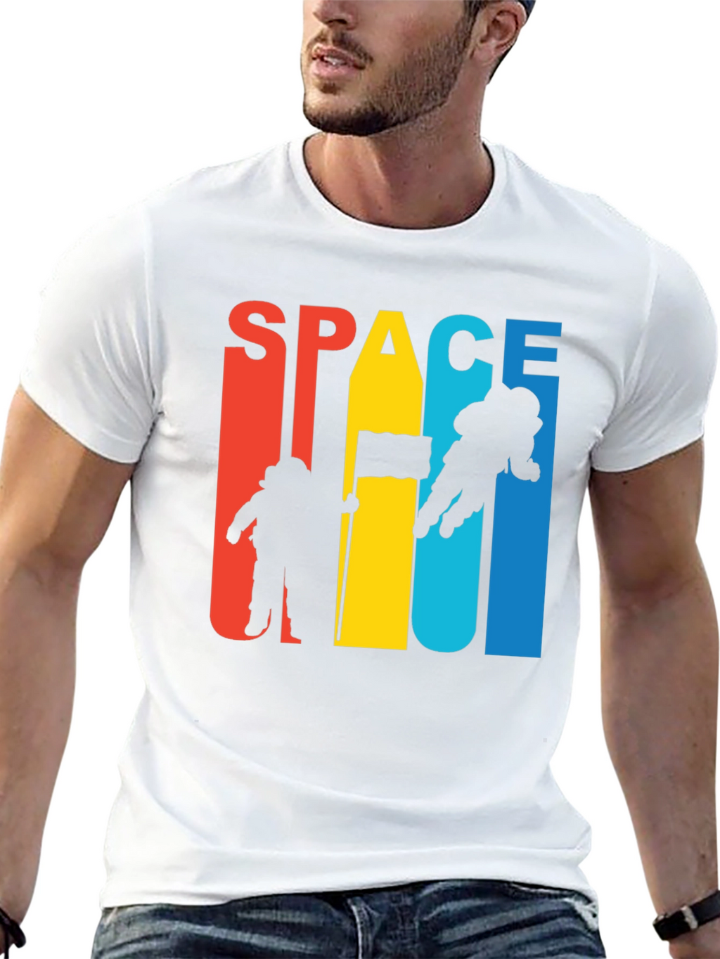 Space T-Shirt Retro Astronaut Design