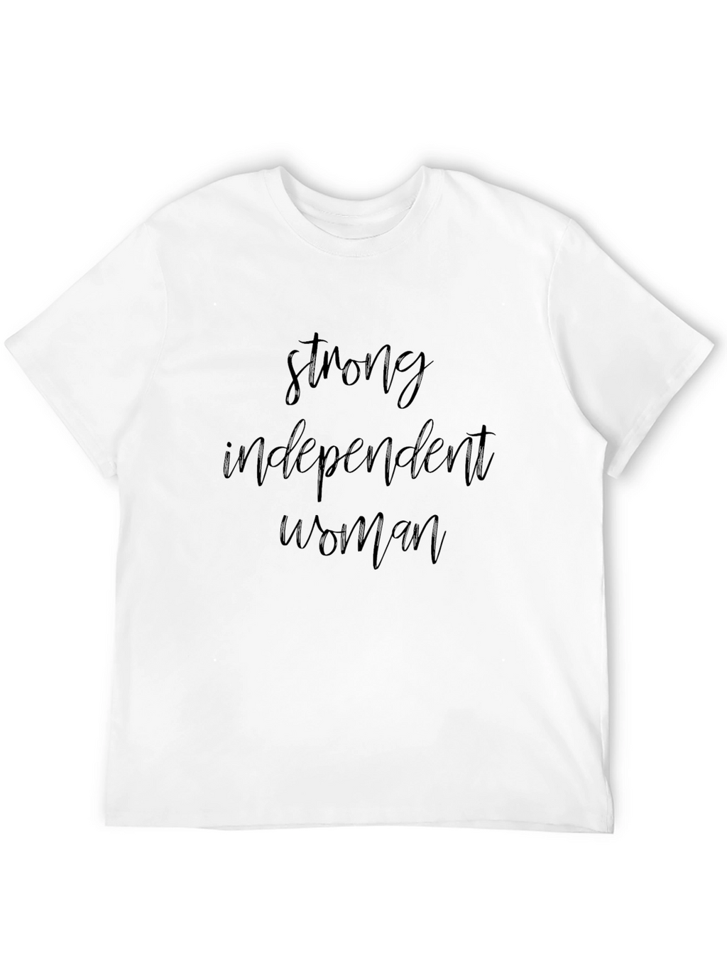 Strong Independent Woman Black Graphic T-Shirt