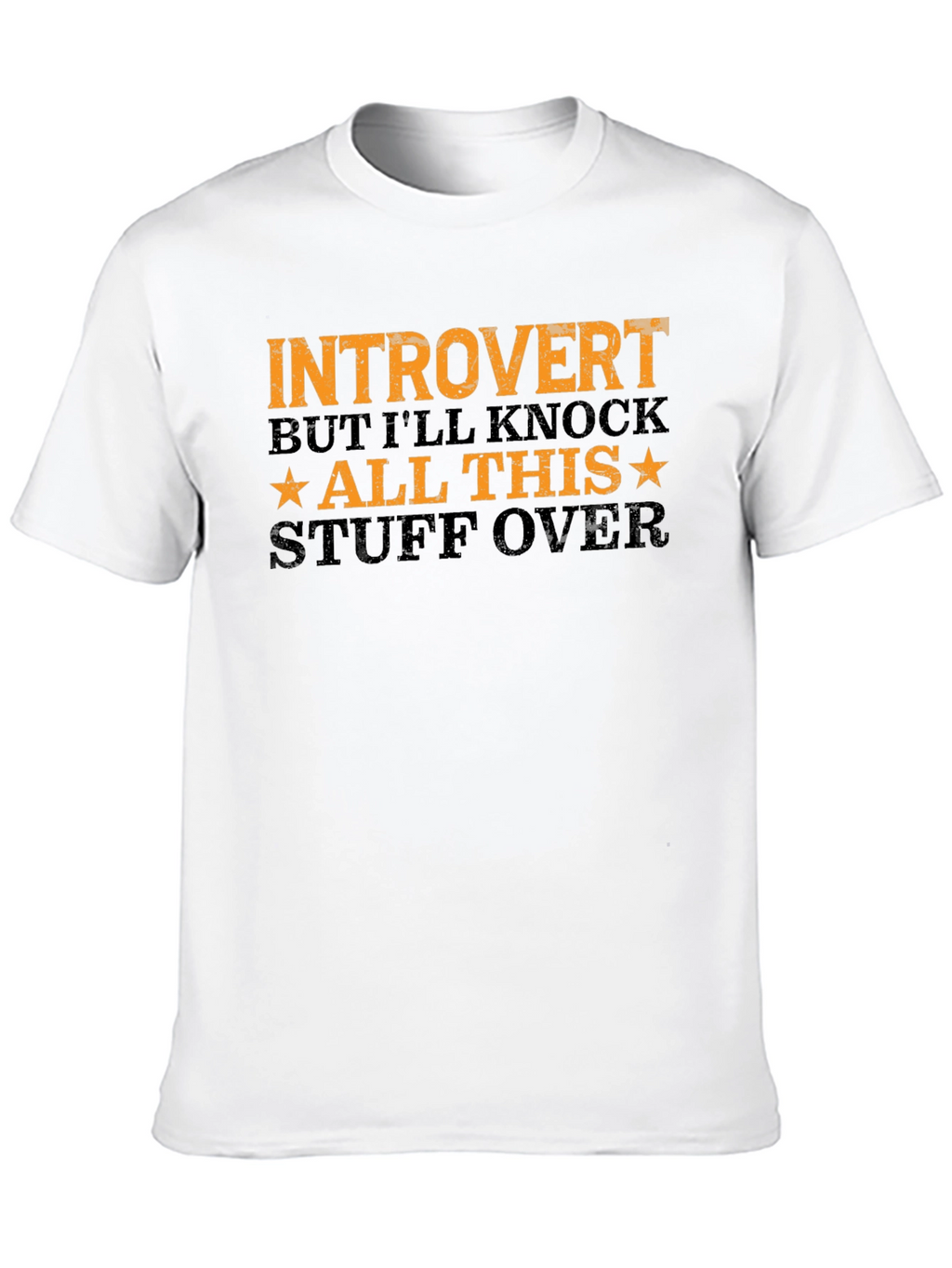 Introvert Graphic Tee - Black Cotton T-Shirt