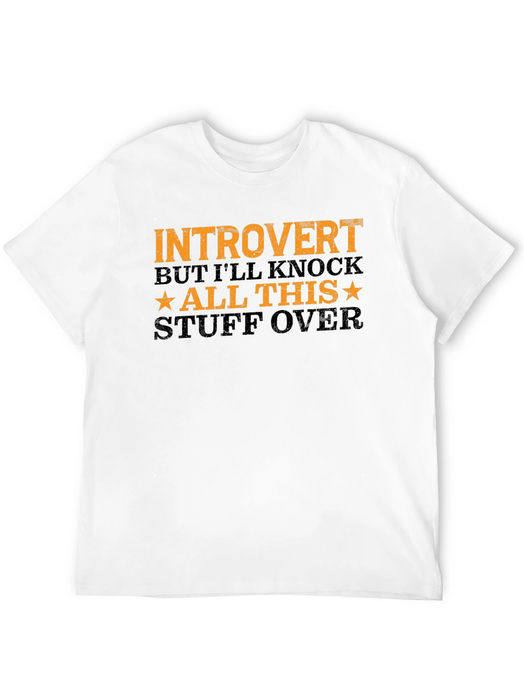 Introvert Graphic Tee - Black Cotton T-Shirt