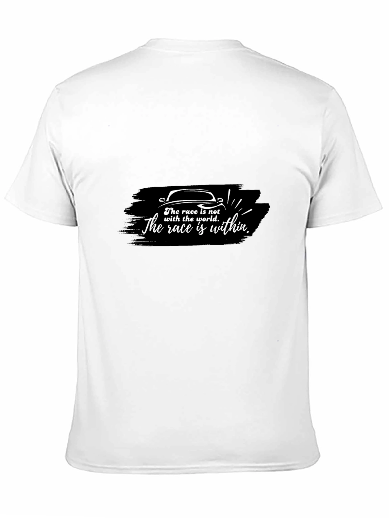 Motivational Race Car Graphic Tee - Black