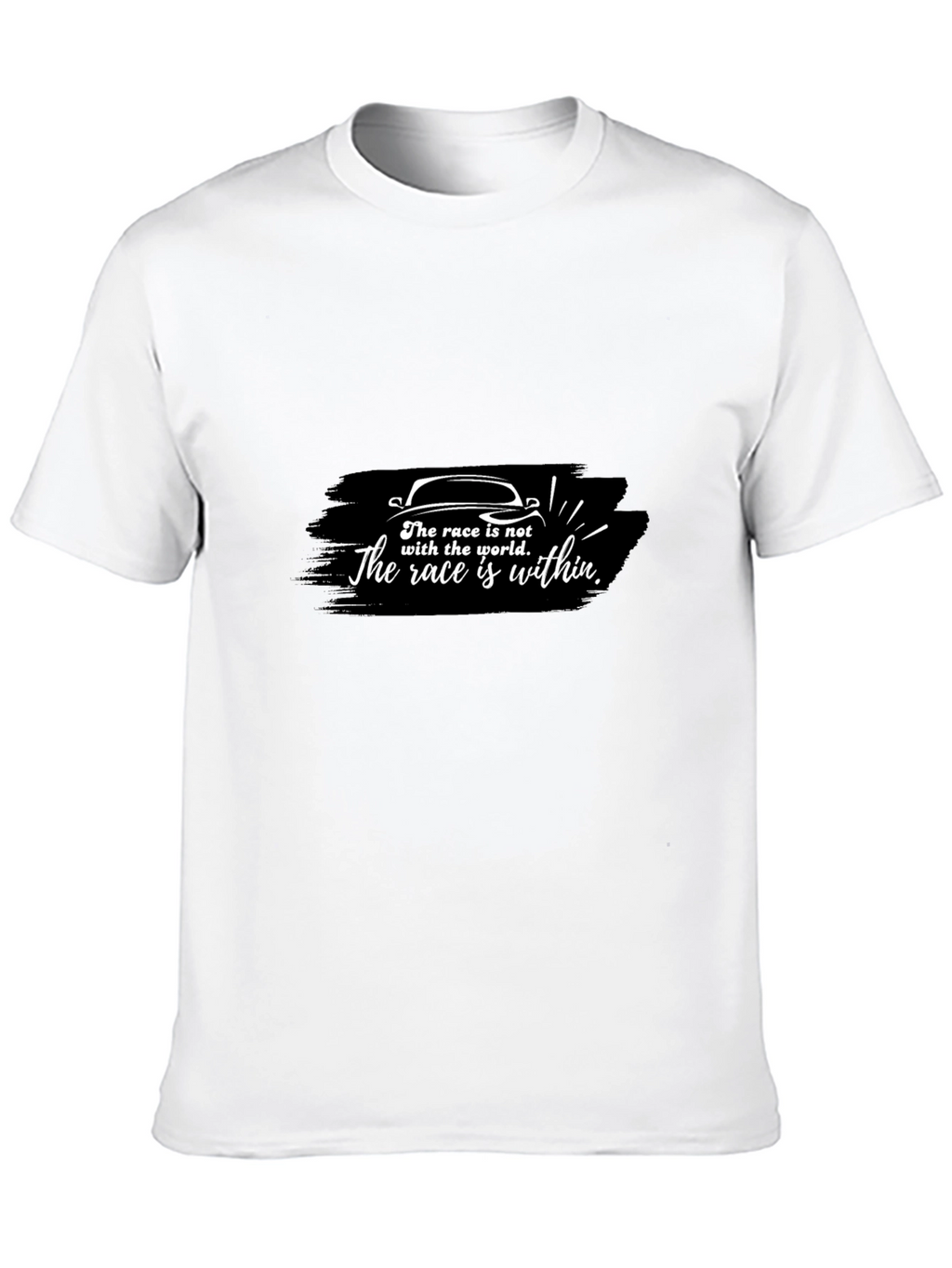 Motivational Race Car Graphic Tee - Black