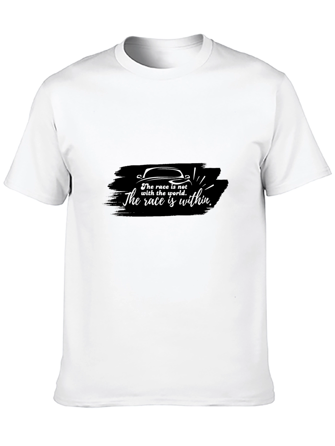Motivational Race Car Graphic Tee - Black