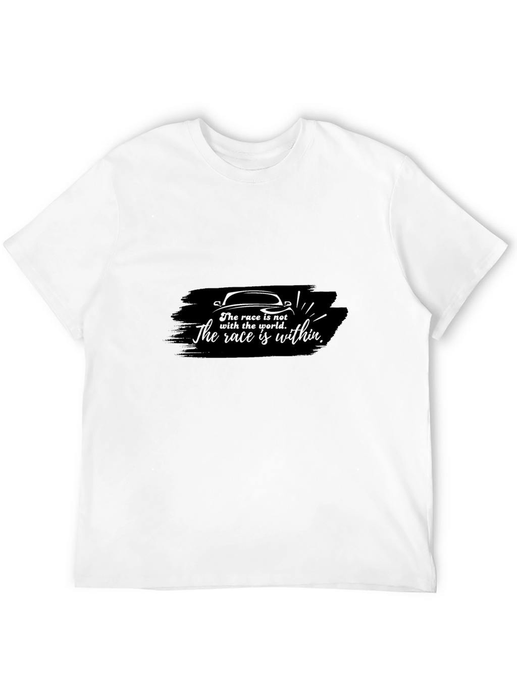 Motivational Race Car Graphic Tee - Black