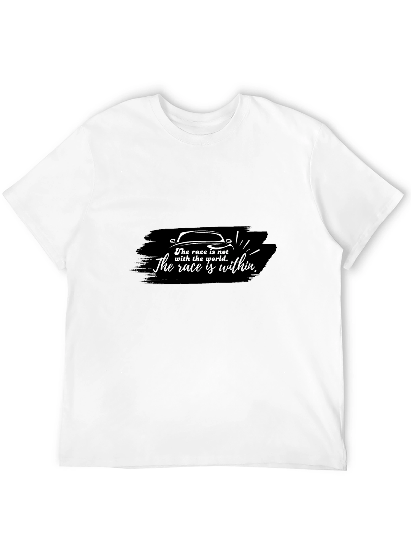 Motivational Race Car Graphic Tee - Black
