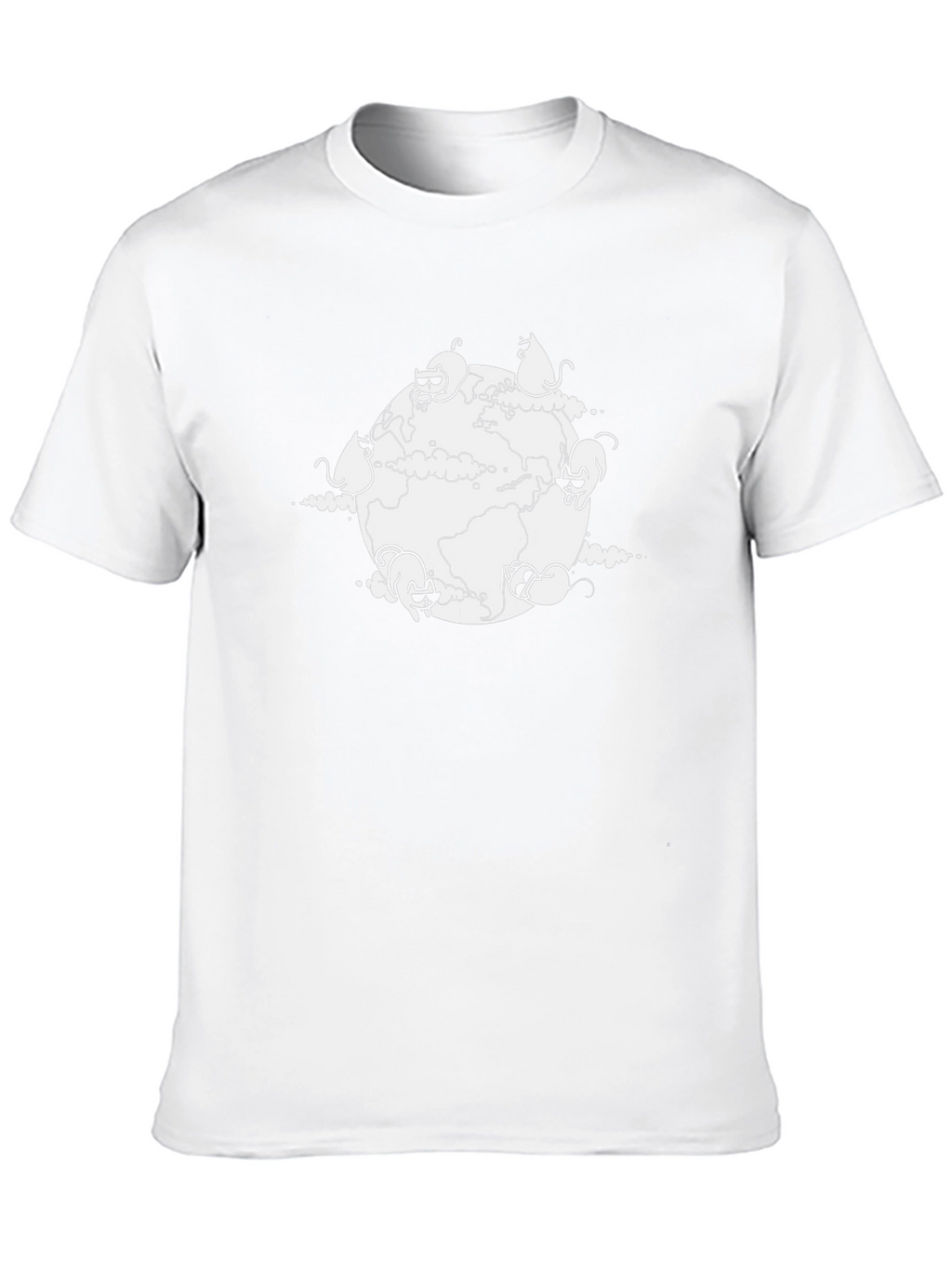 Cat Planet T-Shirt - Black Cotton Tee