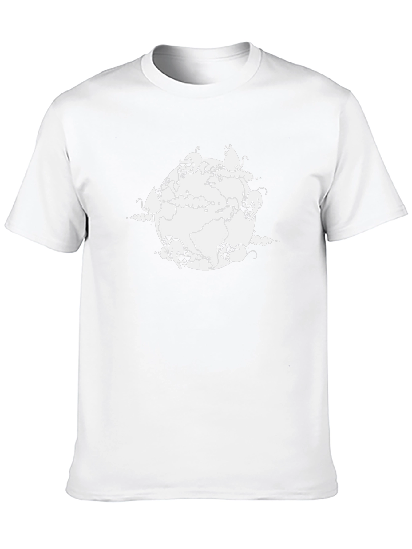 Cat Planet T-Shirt - Black Cotton Tee