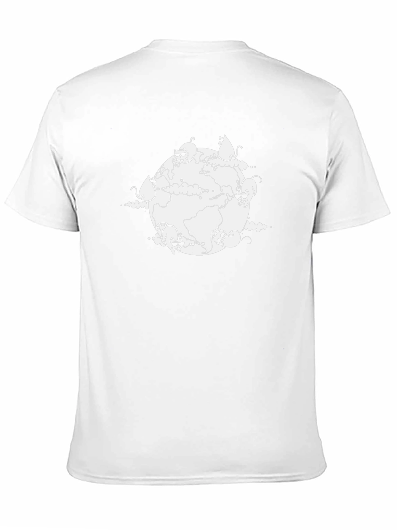 Cat Planet T-Shirt - Black Cotton Tee