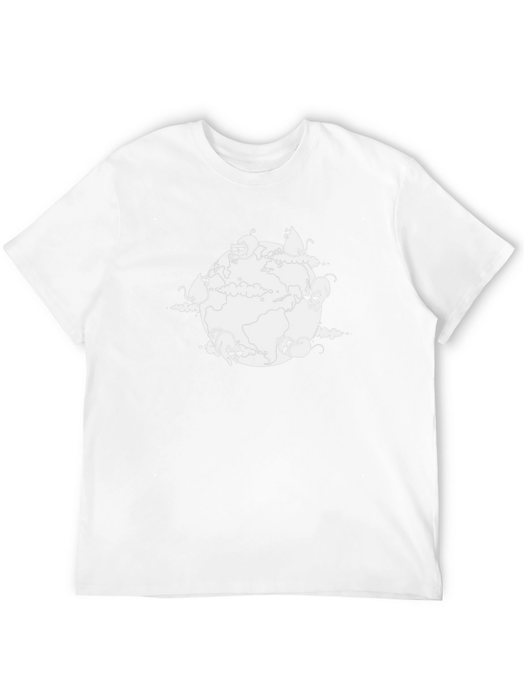 Cat Planet T-Shirt - Black Cotton Tee