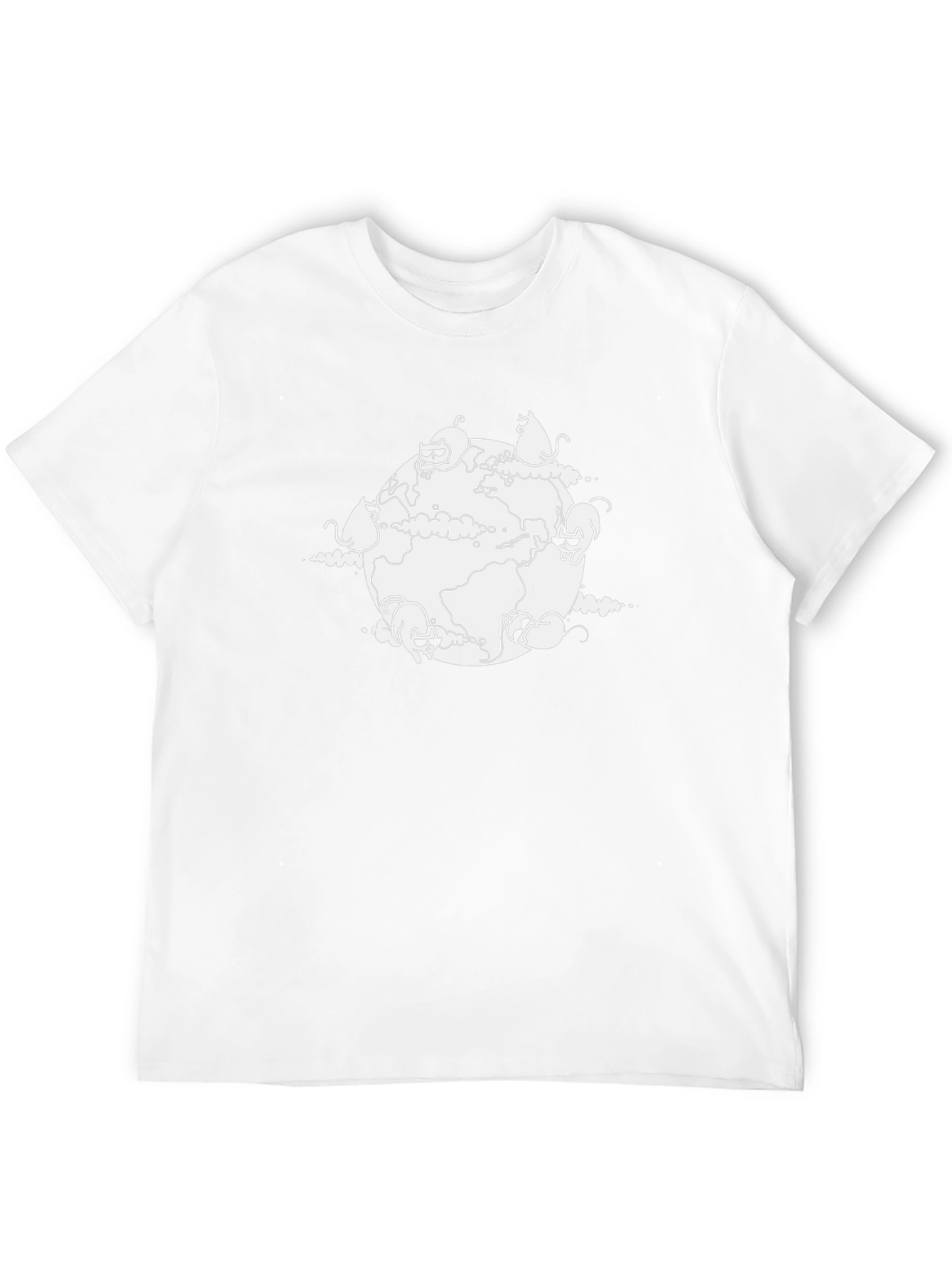 Cat Planet T-Shirt - Black Cotton Tee