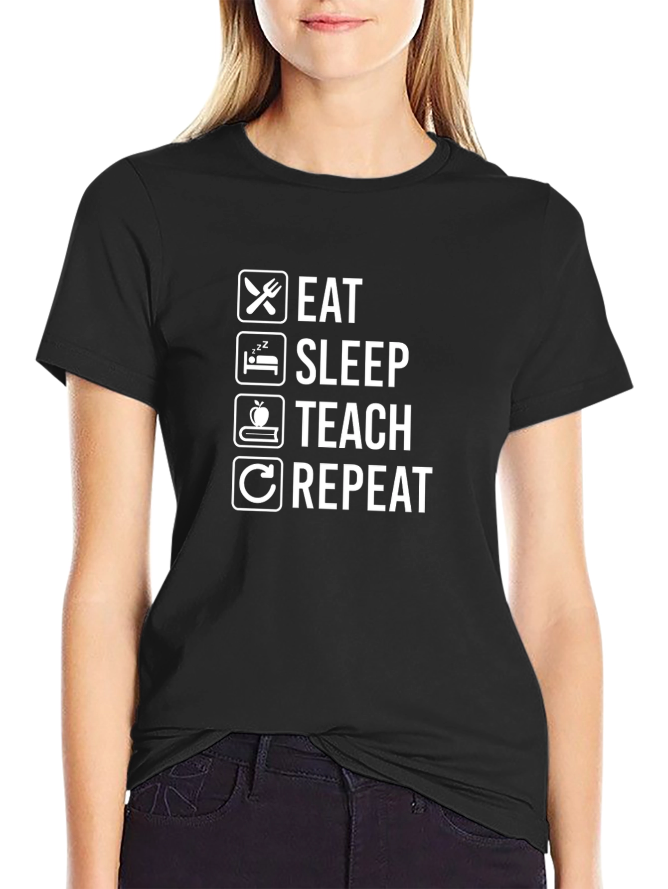 Eat Sleep Teach Repeat Graphic T-Shirt