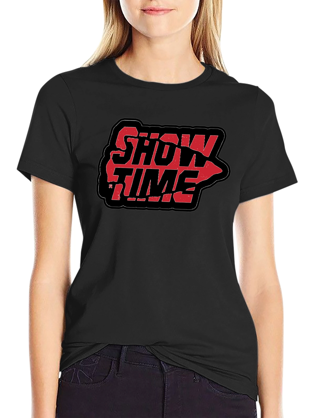 Showtime Graphic T-Shirt - Black Cotton Tee