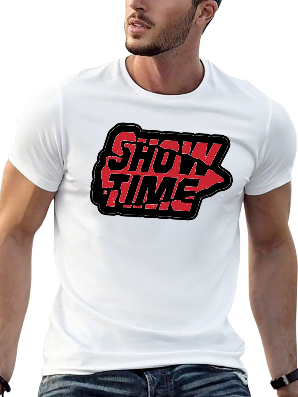 Showtime Graphic T-Shirt - Black Cotton Tee