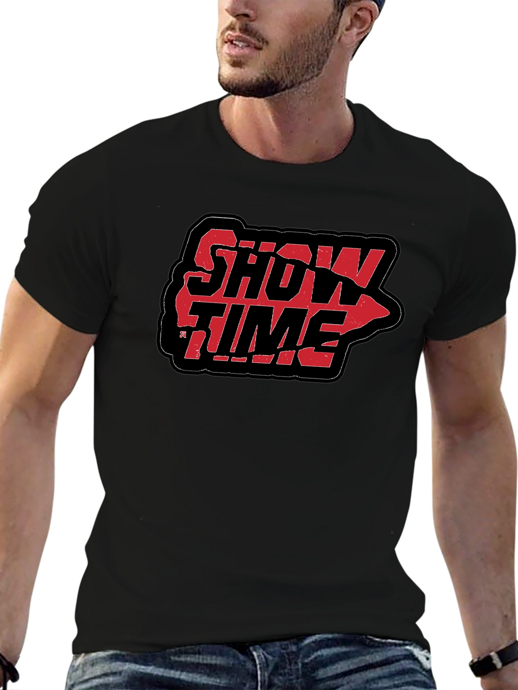 Showtime Graphic T-Shirt - Black Cotton Tee