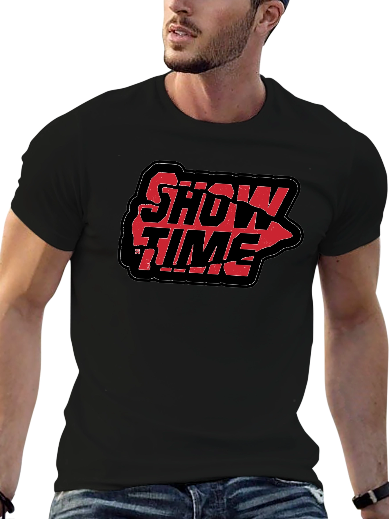 Showtime Graphic T-Shirt - Black Cotton Tee