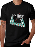 Bridge Card House Graphic Tee - Playful Design