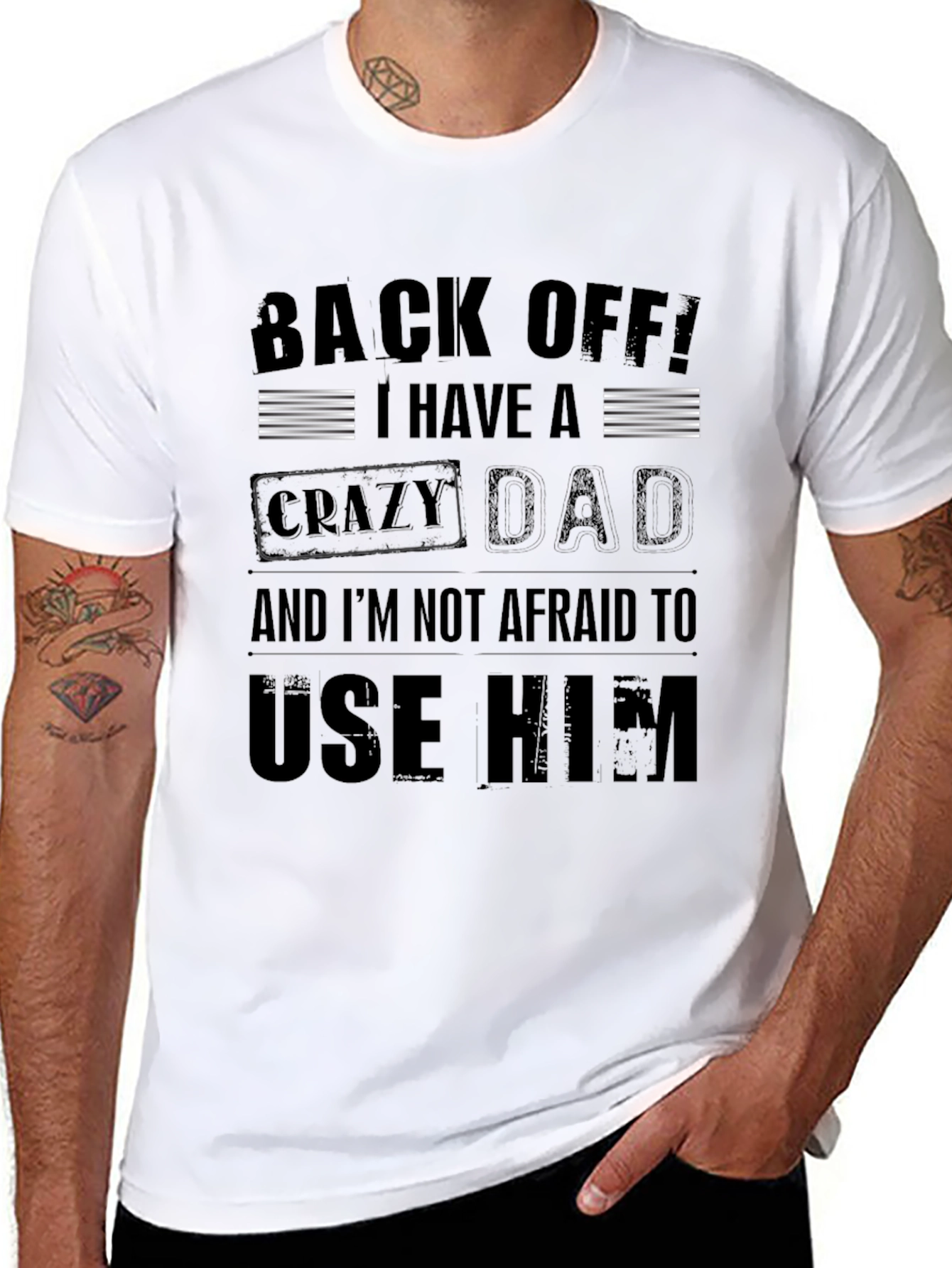 Crazy Dad Graphic Tee - Novelty Mens T-Shirt