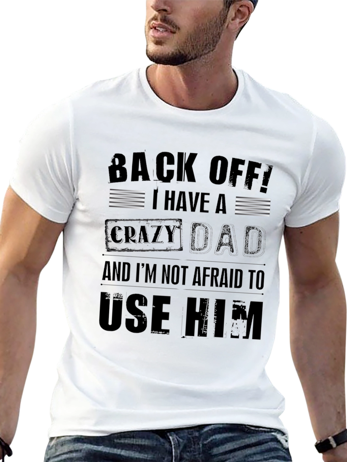 Crazy Dad Graphic Tee - Novelty Mens T-Shirt