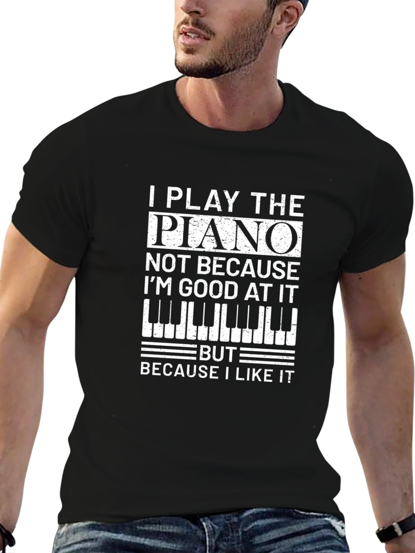I Play Piano Funny Graphic T-Shirt