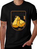 Funny Cheese Graphic Black T-Shirt