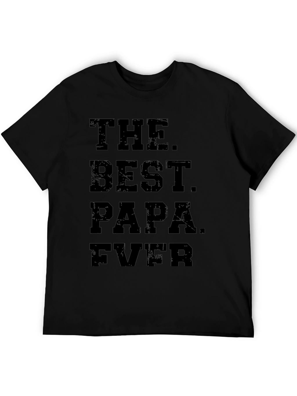 The Best Papa Ever Black Graphic Tee