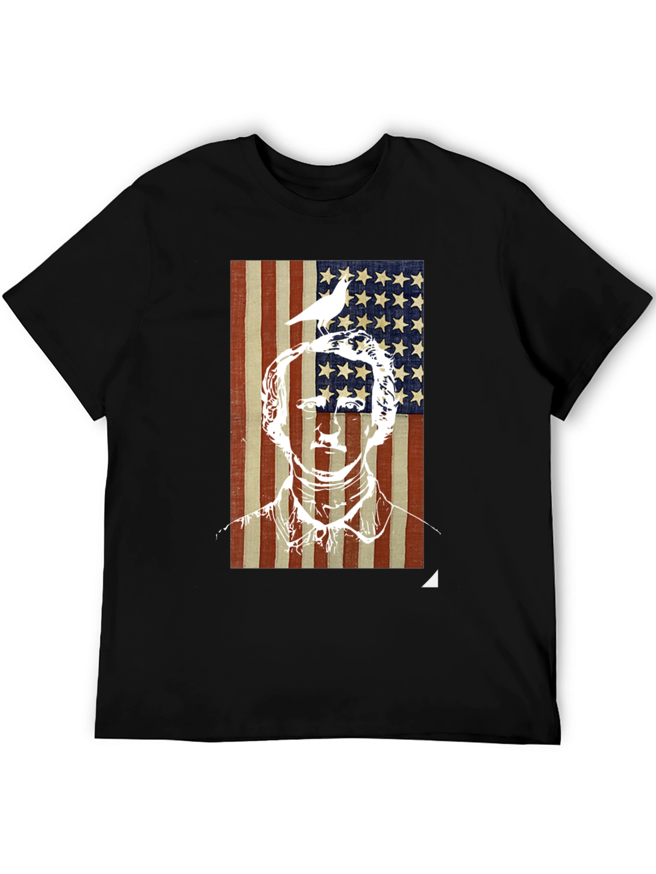 Patriotic Graphic Tee - US Flag with Bird