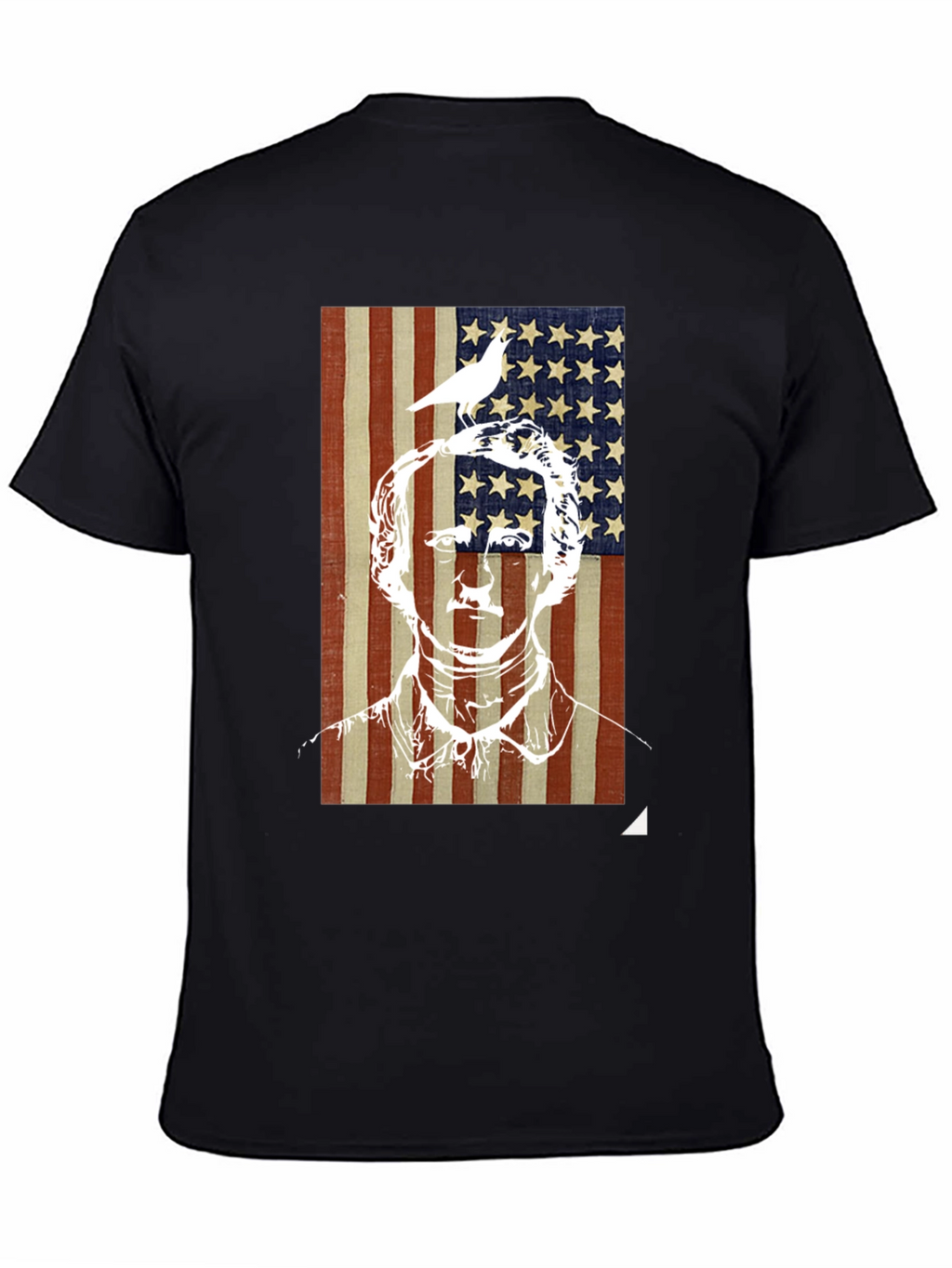 Patriotic Graphic Tee - US Flag with Bird