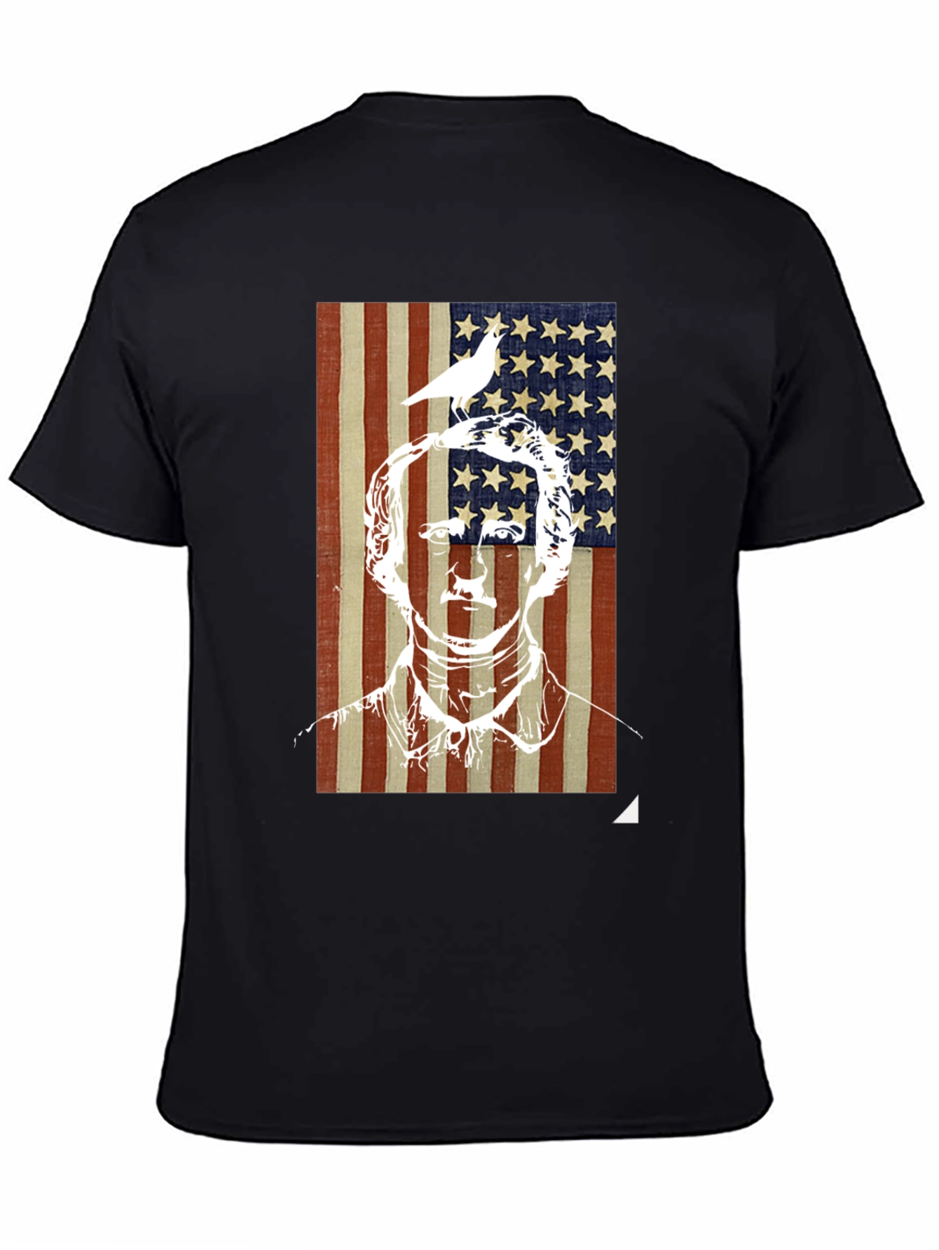 Patriotic Graphic Tee - US Flag with Bird