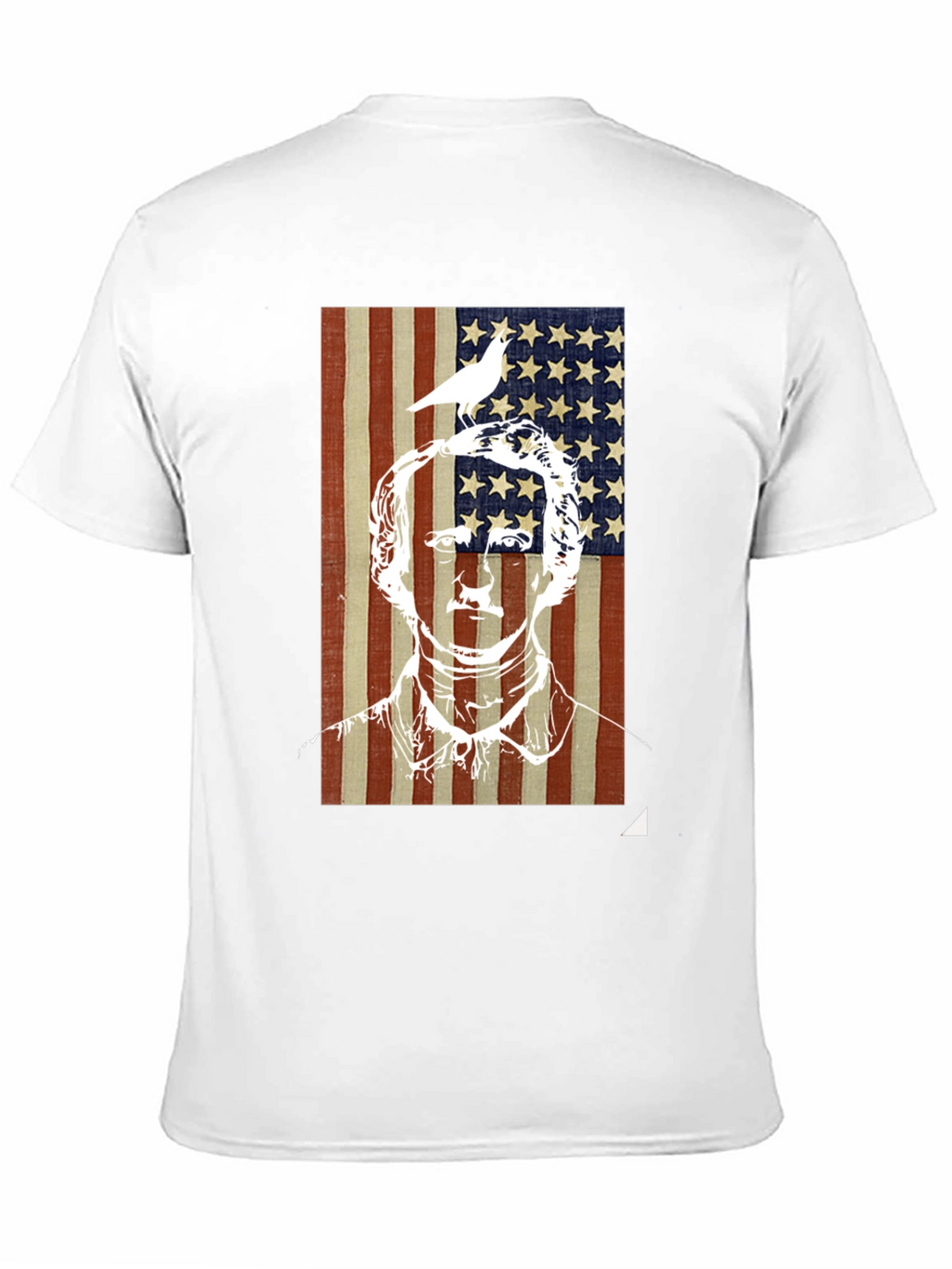 Patriotic Graphic Tee - US Flag with Bird