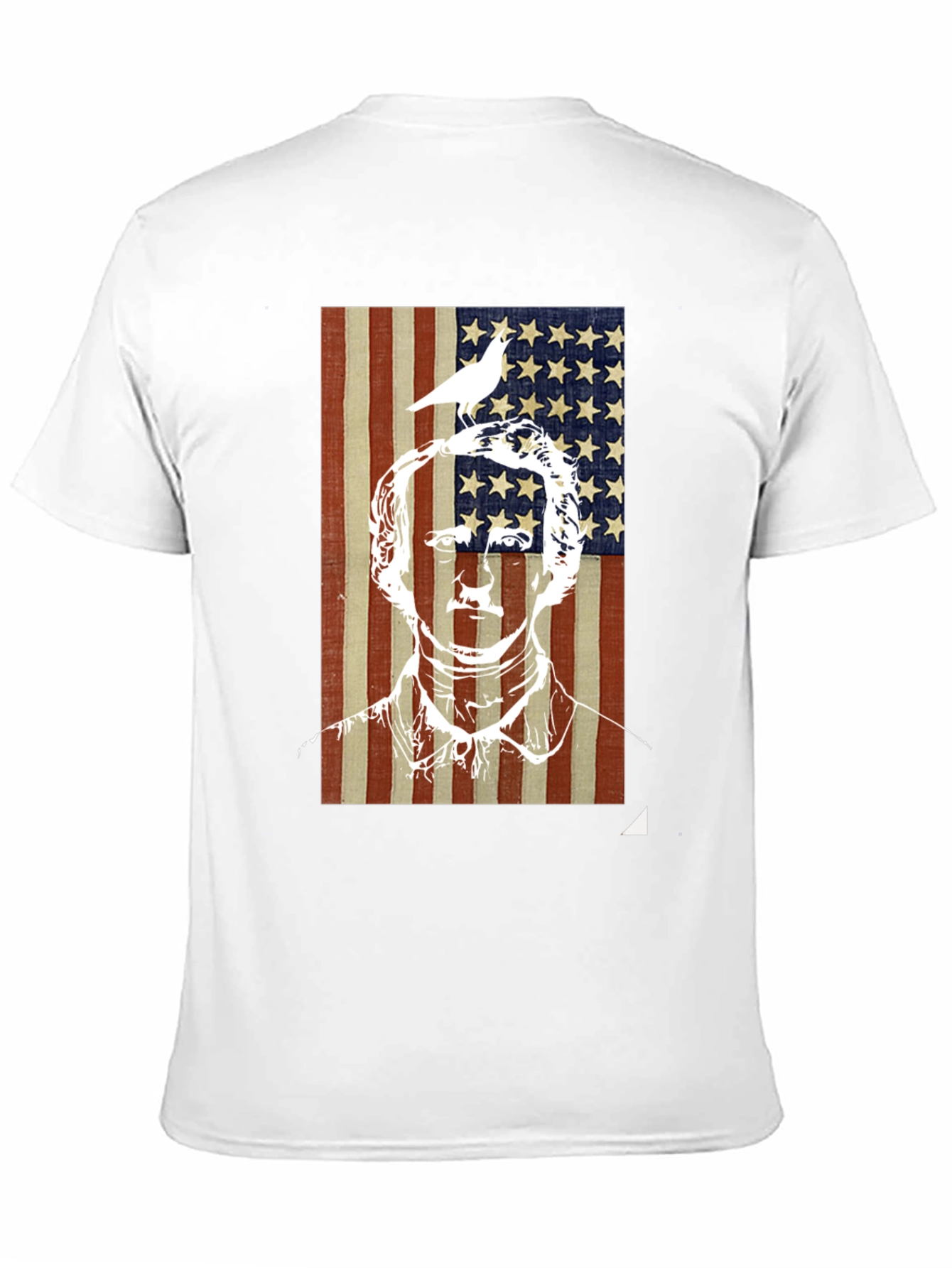 Patriotic Graphic Tee - US Flag with Bird