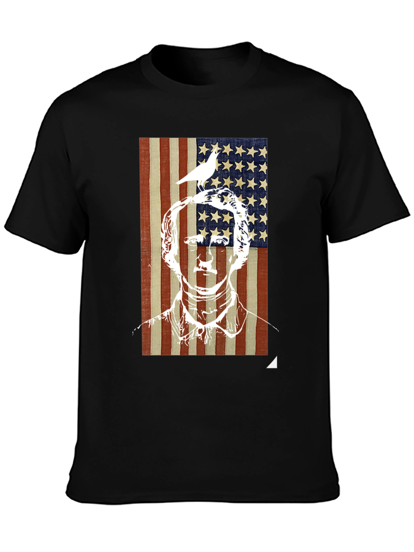 Patriotic Graphic Tee - US Flag with Bird