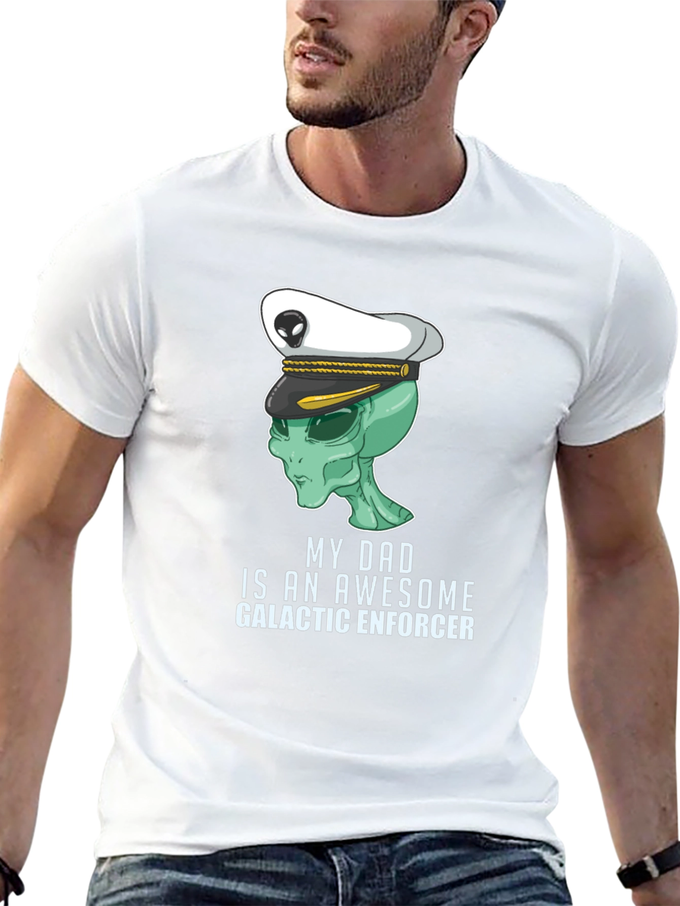 Awesome Dad Alien Galactic Enforcer T-Shirt