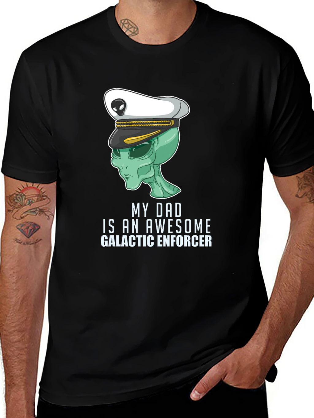 Awesome Dad Alien Galactic Enforcer T-Shirt