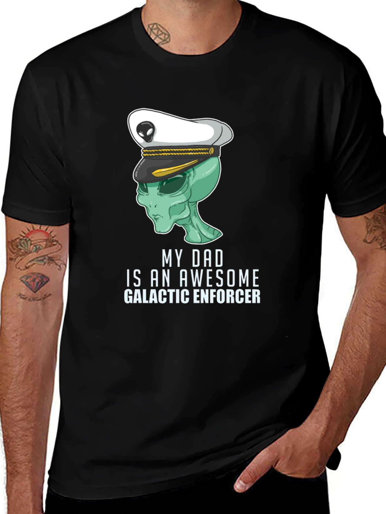 Awesome Dad Alien Galactic Enforcer T-Shirt