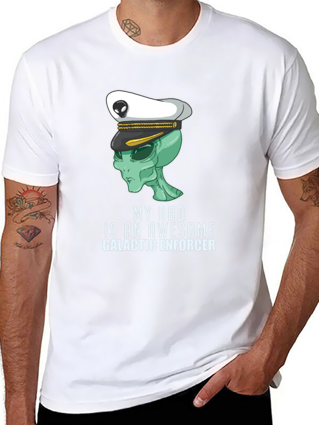 Awesome Dad Alien Galactic Enforcer T-Shirt