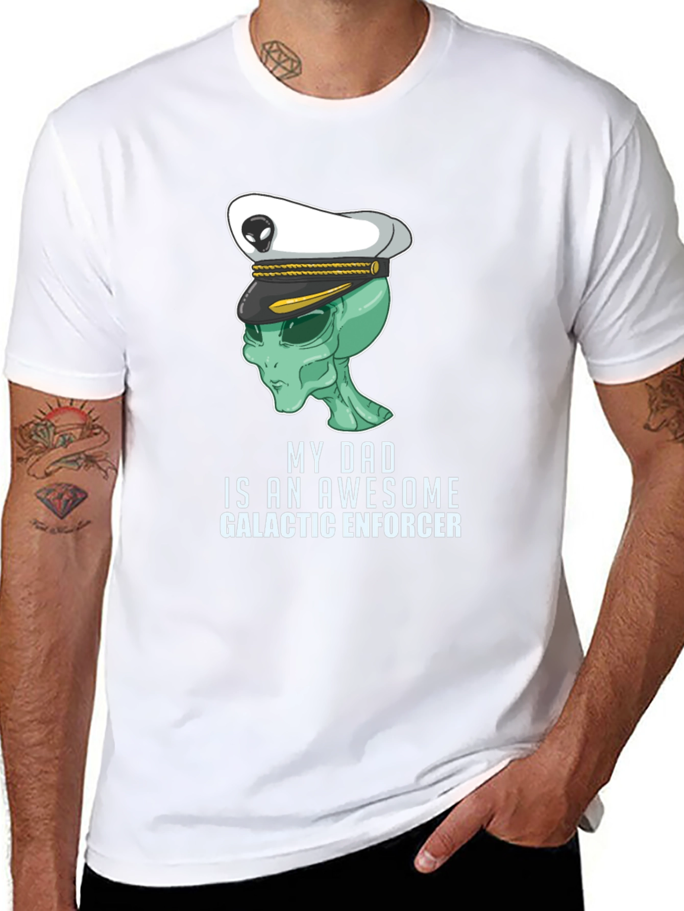 Awesome Dad Alien Galactic Enforcer T-Shirt
