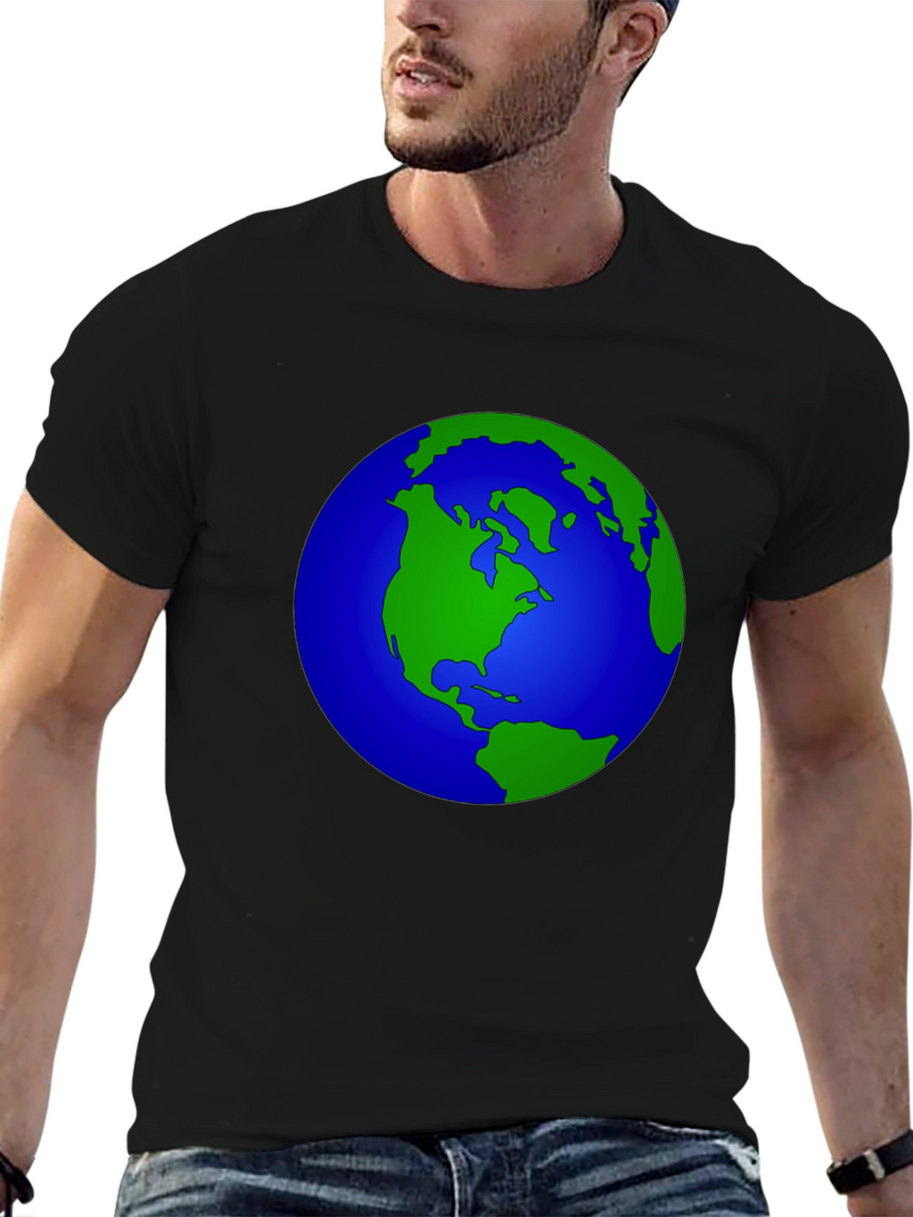 Earth Graphic T-Shirt - Black