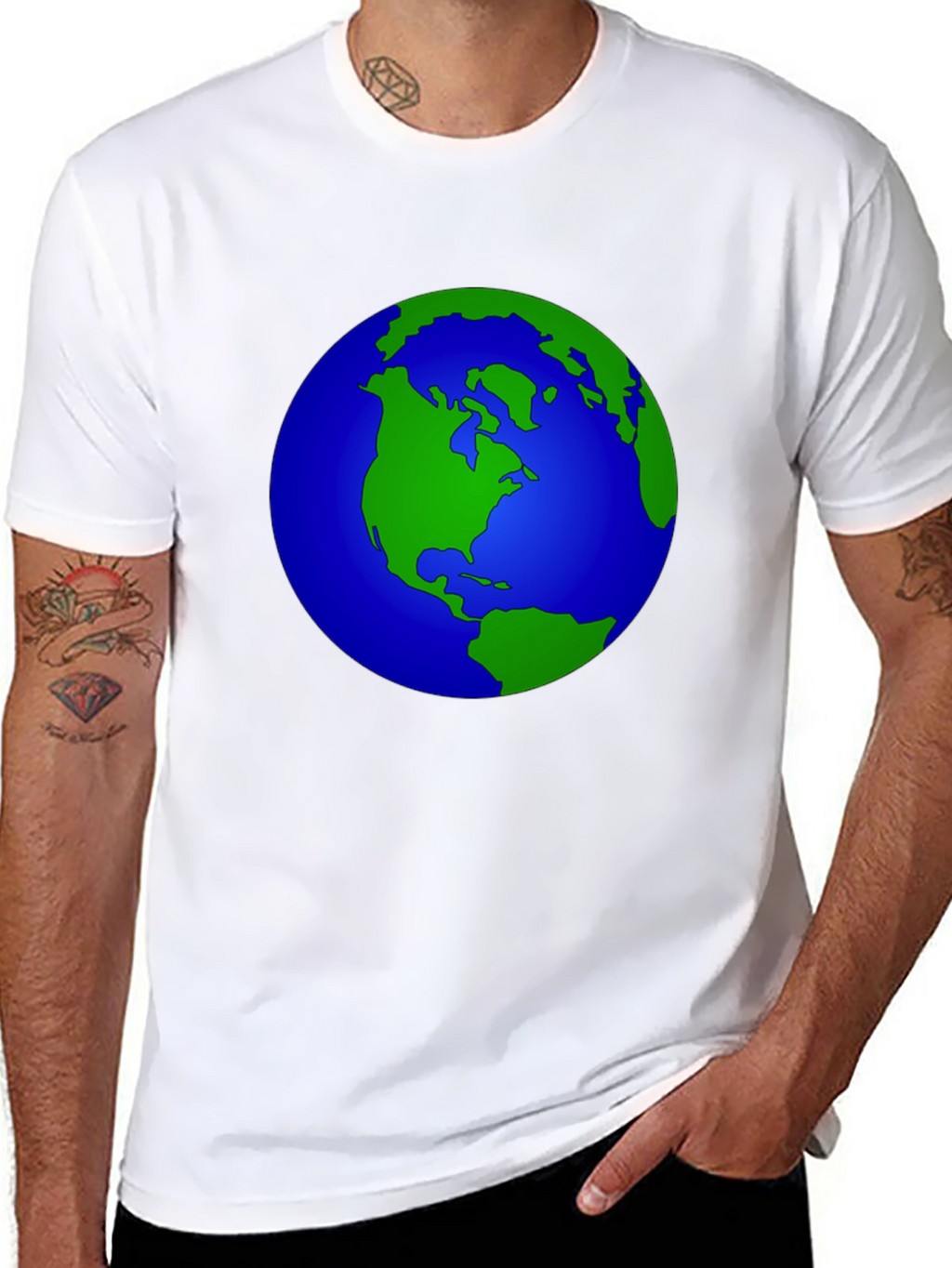 Earth Graphic T-Shirt - Black