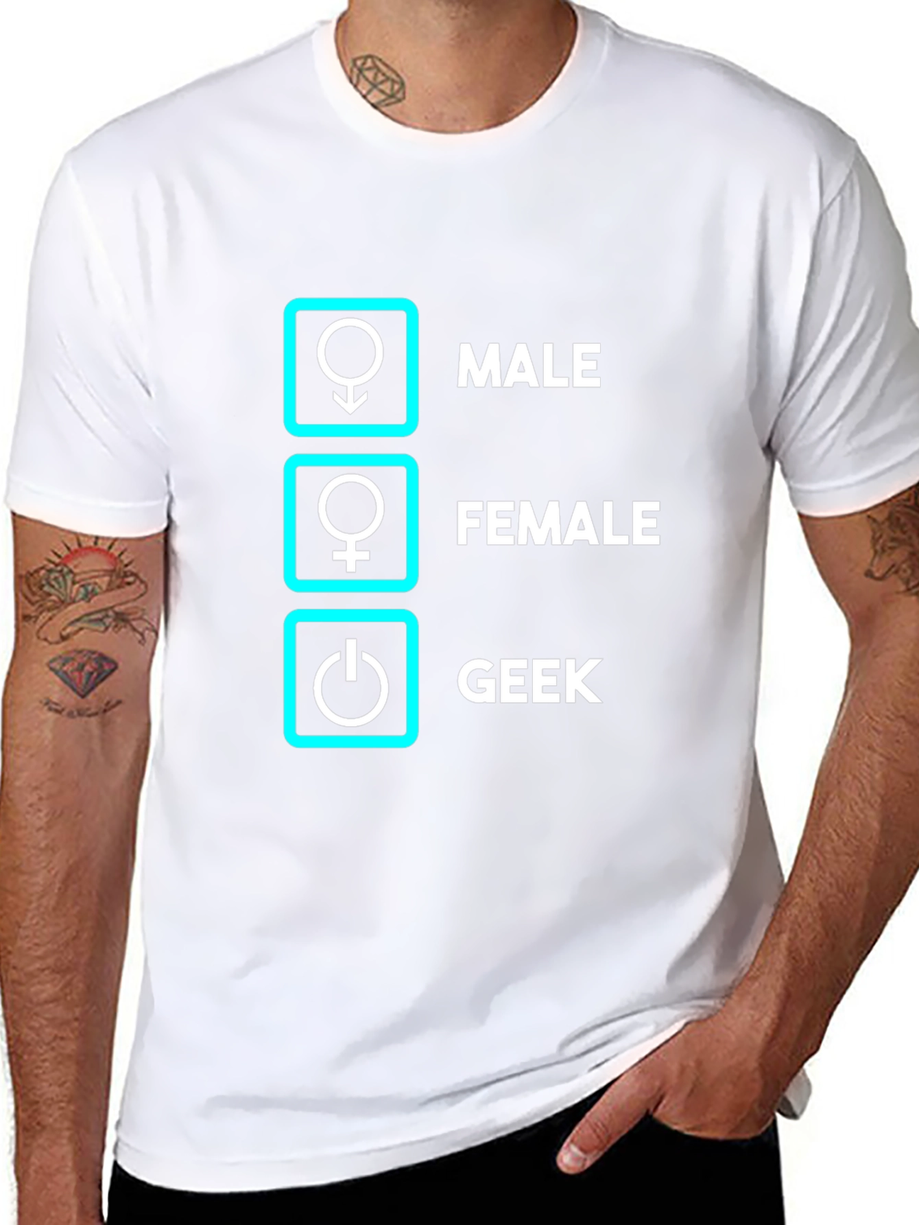 Geek Male Female T-Shirt Funny Nerd Shirt
