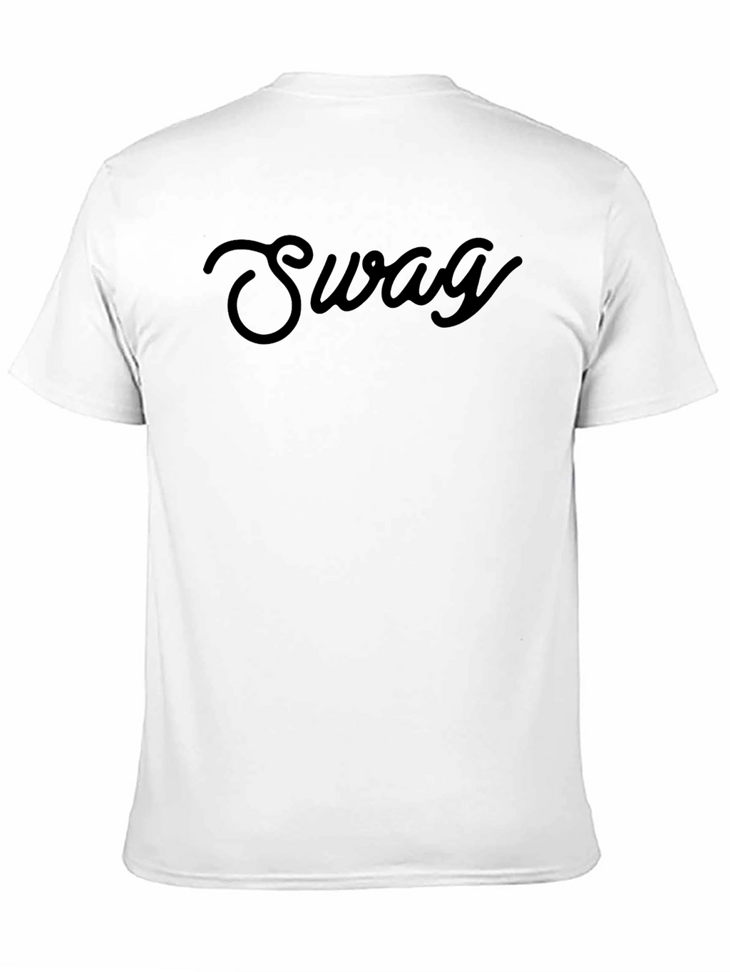 Mens Black T-Shirt with Swag Print