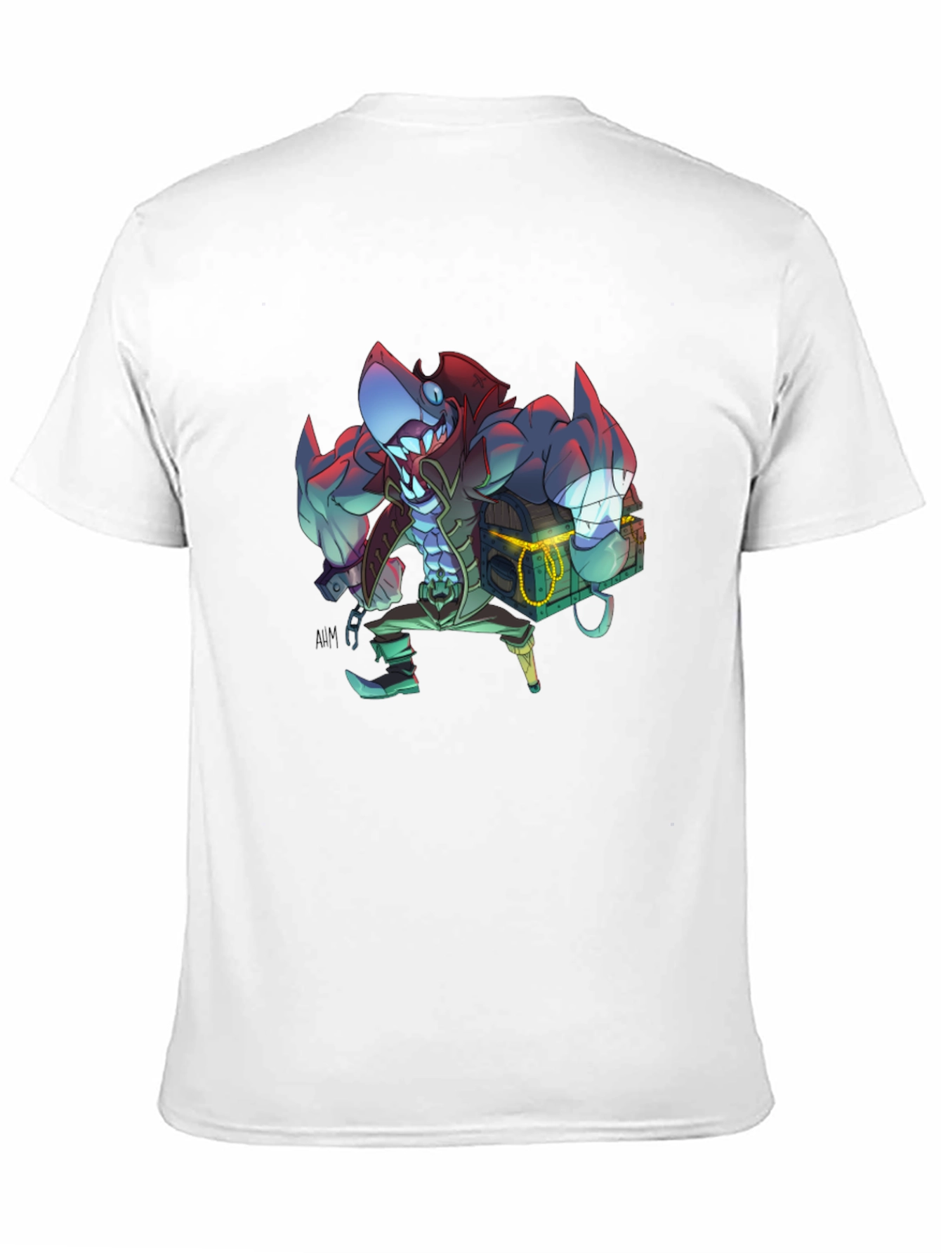 Shark Pirate Graphic Black T-Shirt