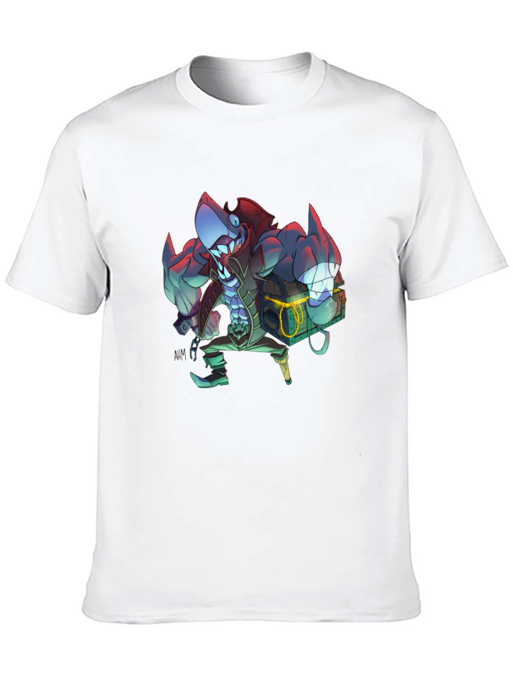 Shark Pirate Graphic Black T-Shirt