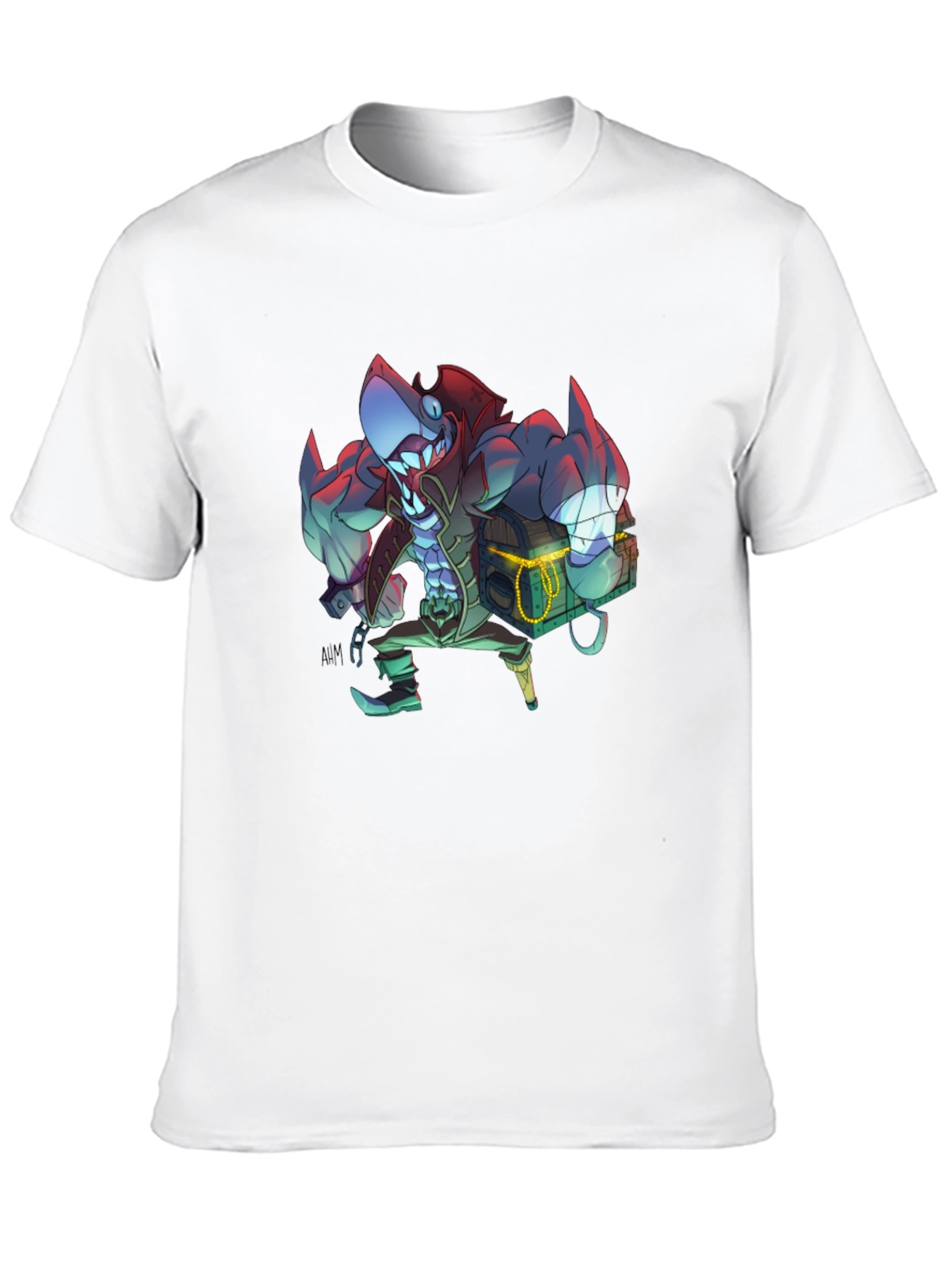 Shark Pirate Graphic Black T-Shirt