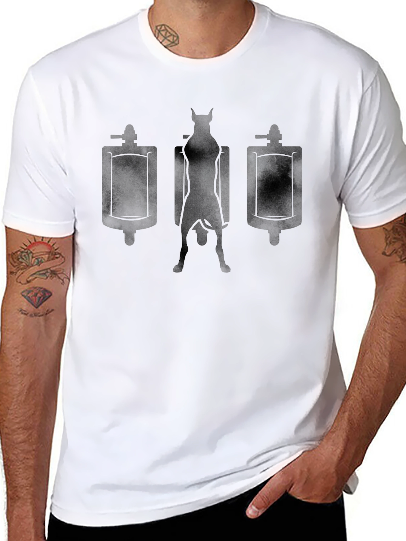 Funny Dog Urinal T-Shirt