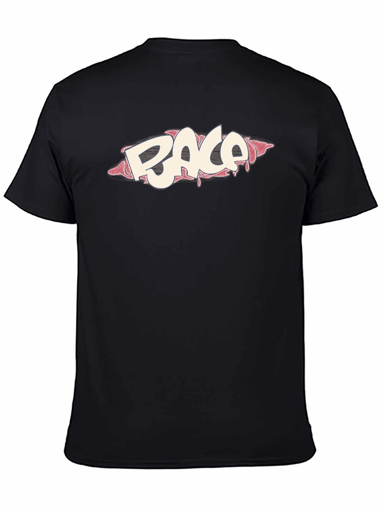 Cool RACA Graphic Print Black T-Shirt