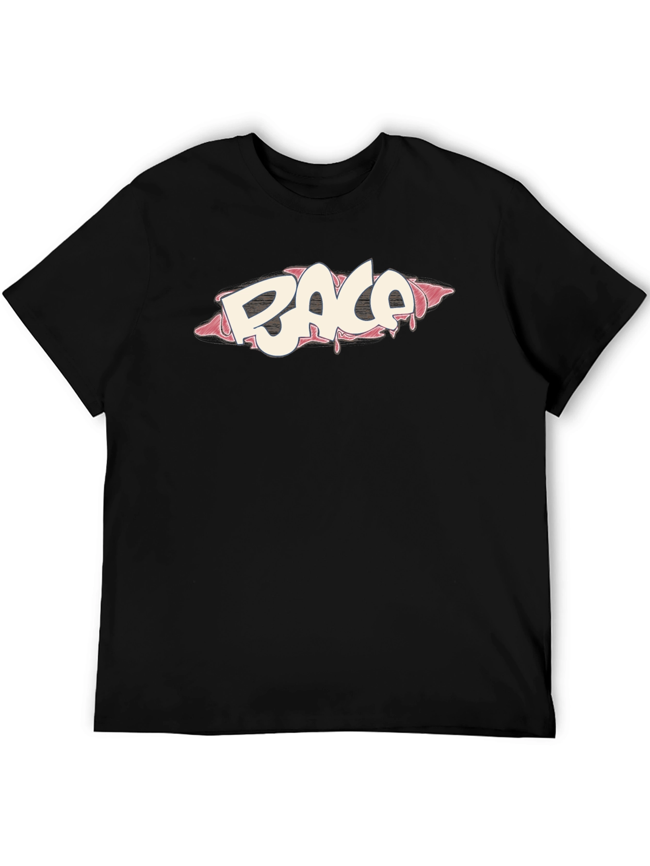Cool RACA Graphic Print Black T-Shirt